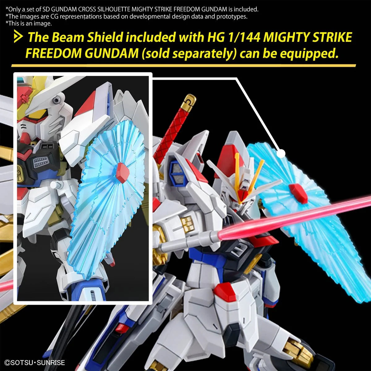 Mobile Suit Gundam Seed Freedom Mighty Strike Freedom Gundam SD Gundam Cross Silhouette Model Kit