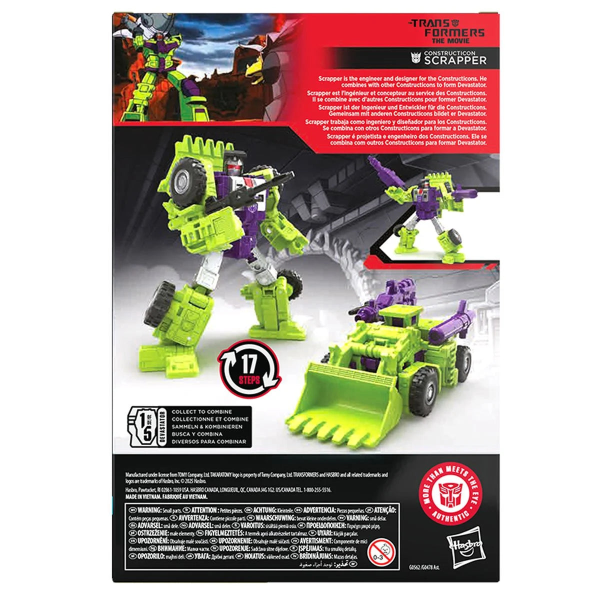Transformers Studio Series Voyager Class Transformers: The Movie Constructicon Scrapper