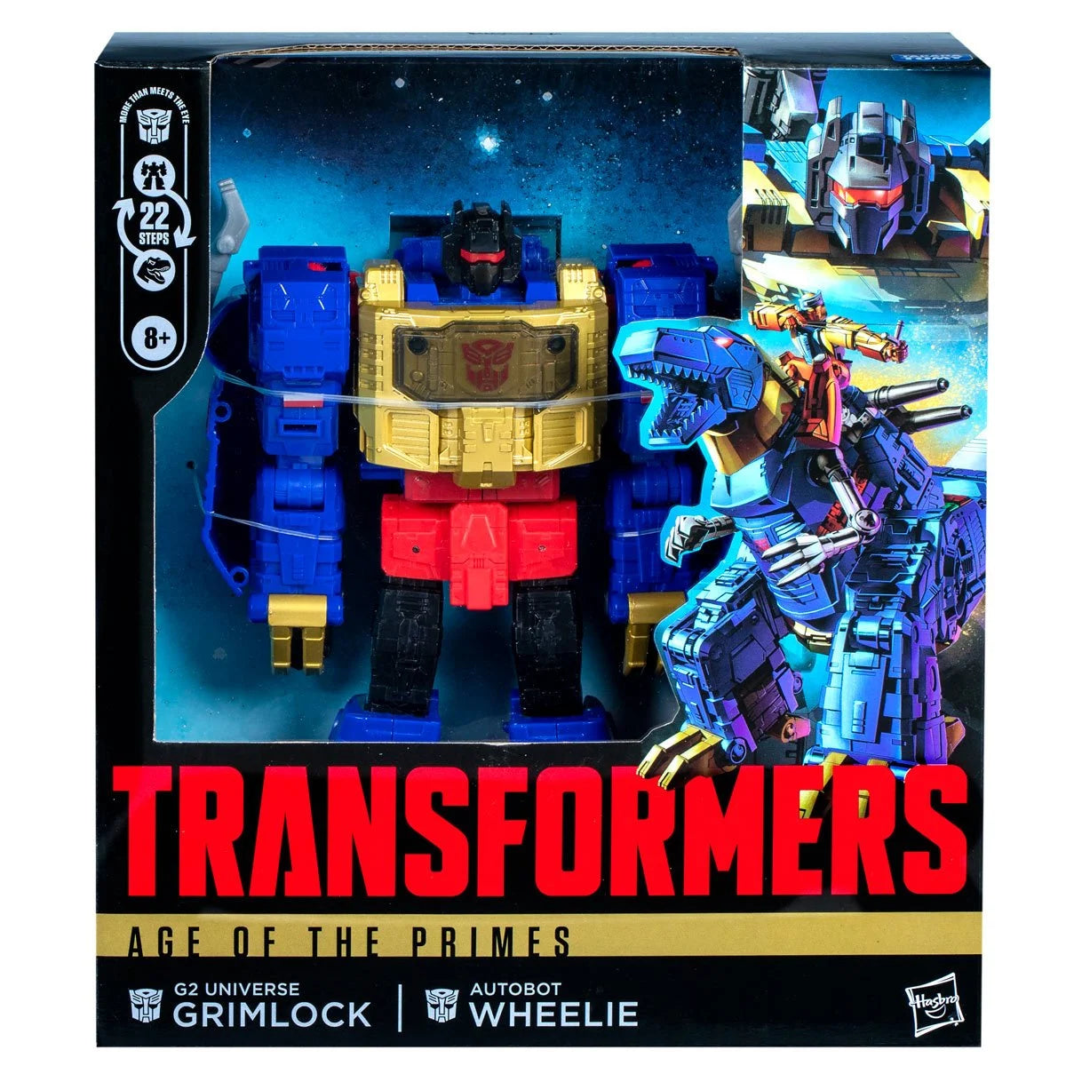Transformers Generations Age of the Primes Leader G2 Universe Grimlock and Autobot Wheelie
