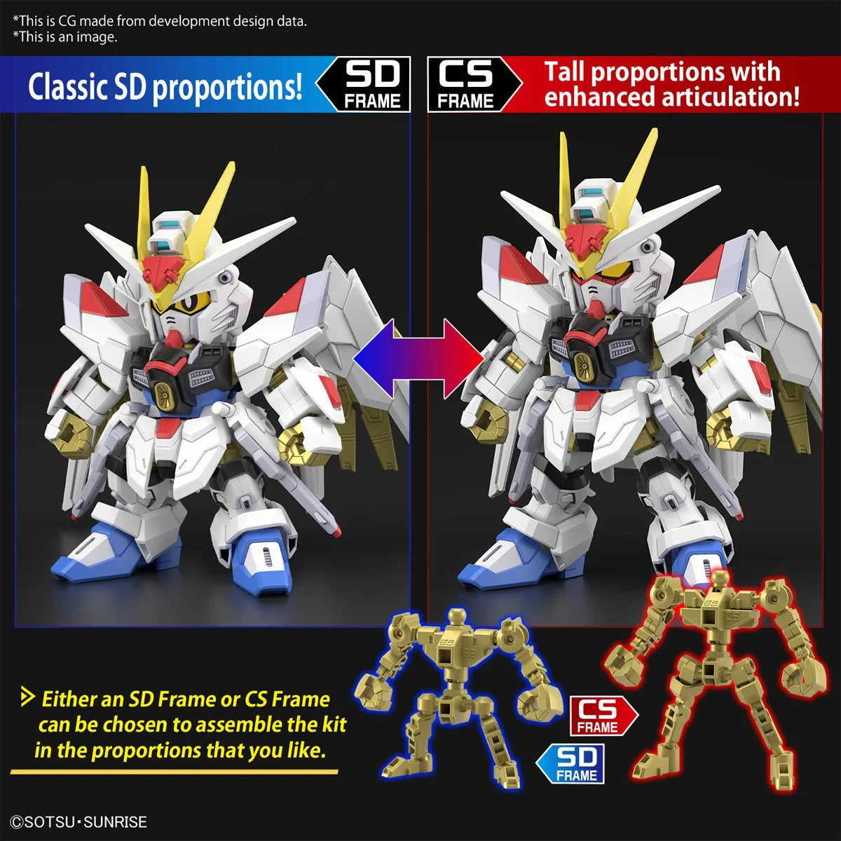 Mobile Suit Gundam Seed Freedom Mighty Strike Freedom Gundam SD Gundam Cross Silhouette Model Kit