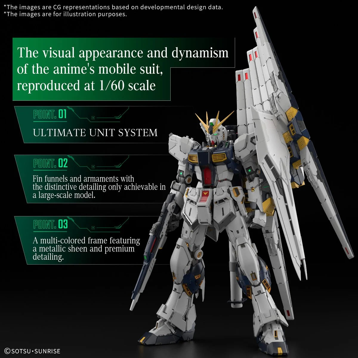 Mobile Suit Gundam Nu Gundam Perfect Grade Unleashed 1:60 Scale Model Kit Pre-Order Now 2026