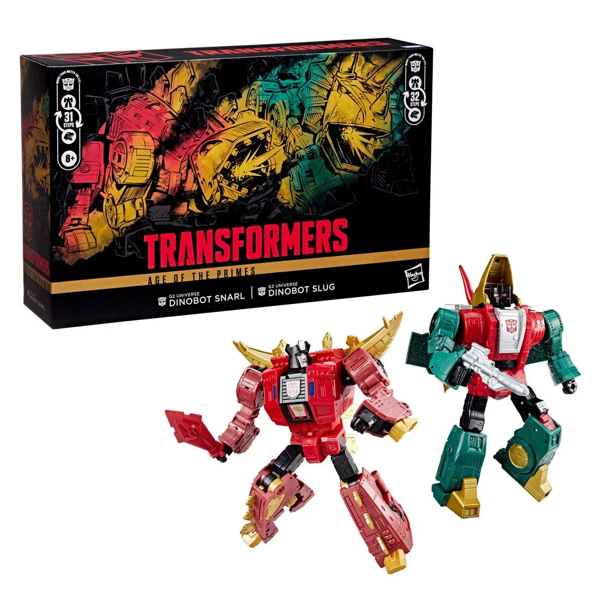 Transformers Generations Selects Age of the Primes Leader Class G2 Universe Dinobots Slug and Snarl